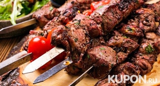 Мясо, картофель, рыба, овощи и грибы на мангале + настоящий армянский хаш и люля-кебаб от кафе Kebab & Grill House. Скидка до 53%