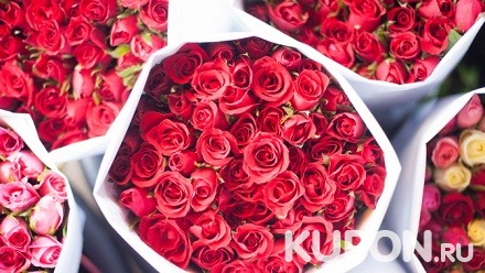 Цветочная композиция или букет из роз либо тюльпанов на выбор