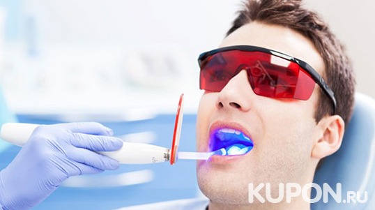 Ультразвуковая чистка зубов AirFlow с покрытием фторлаком или экспресс-отбеливанием, лечение кариеса в сети клиник «Магия»