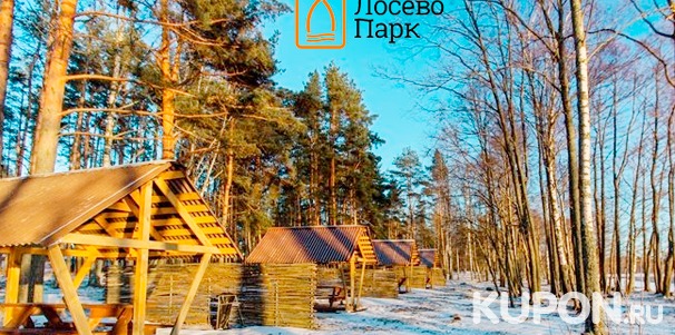 От 2 дней для одного или двоих на базе отдыха и туризма «Лосево Парк» в Ленинградской области. Скидка 50%