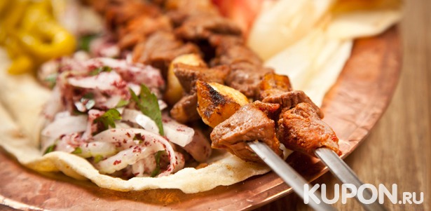 Скидка 40% на блюда кавказской и европейской кухни в кафе «Хазар»