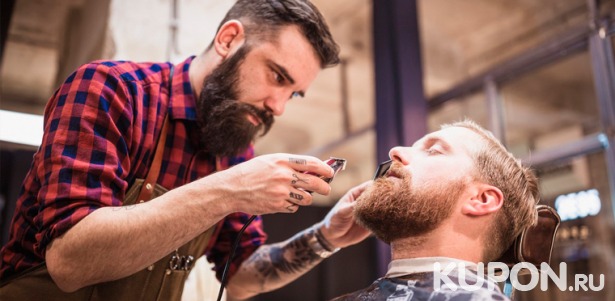 Стрижка, коррекция бороды и усов, укладка, коррекция и окрашивание бровей в барбершопе Barber Lab со скидкой до 70%
