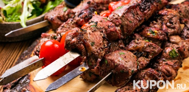 Скидка 40% на блюда кавказской и европейской кухни в кафе «Хазар»
