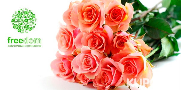 Букеты из роз, лилий, тюльпанов, кустовых хризантем, альстромерий и не только от цветочной компании Freedom. Скидка 50%