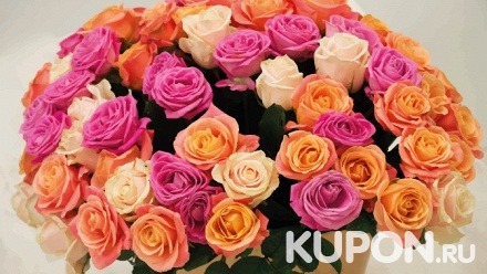 Букет из голландских, кенийских или российских роз либо шляпная коробка из роз на выбор