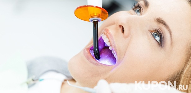 Ультразвуковая чистка зубов, чистка Air Flow, лечение кариеса в стоматологической клинике «ДентаМатИв». **Скидка до 93%**