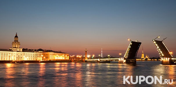 Прогулка на теплоходе «Ночной Петербург + развод мостов» от компании «Реки Петербурга». Скидка до 67%