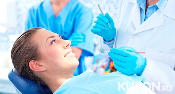 УЗ-чистка зубов, лечение кариеса + пломба на 1, 2 или 3 зуба в стоматологической клинике «Кудесник». Скидка до 73%