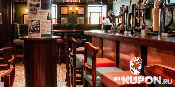 Отдых в Big Jim’s Pub: любые напитки и блюда из меню кухни со скидкой до 50%