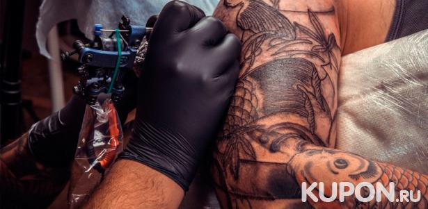 Татуаж, нанесение художественной татуировки или надписи в студии тату Black Note. Скидка до 80%