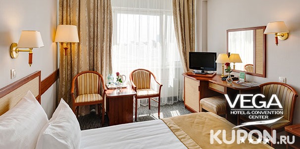 Проживание в номере первой категории «Стандарт» для двоих, а также завтраки, посещение фитнес-центра, Wi-Fi и другое в отеле «Вега Измайлово» в Москве со скидкой до 35%