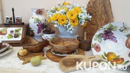 Набор кухонных принадлежностей из оливкового дерева