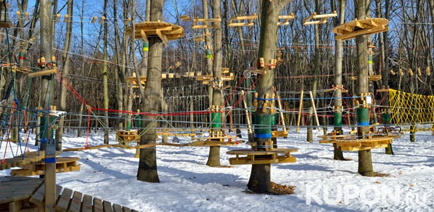 Посещение веревочного парка от компании «Тур-Сафари»: взрослые и детские билеты! Скидка до 74%