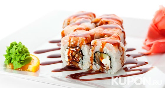 Классические, теплые и сложные роллы от ресторана доставки Sushi. Скидка 50%