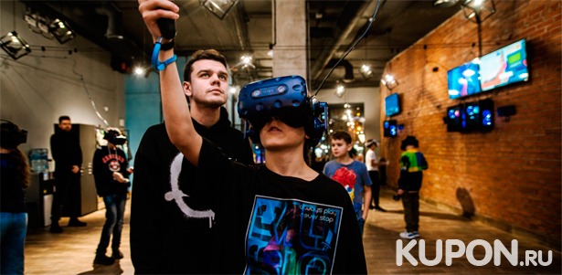 Игры в клубе виртуальной реальности MIR VR на «Бухарестской»: шлемы HTC vive pro или pro2, Oculus Rift S или Quest2, Valve Index, Pico4, а также PS5. **Скидка 52%**