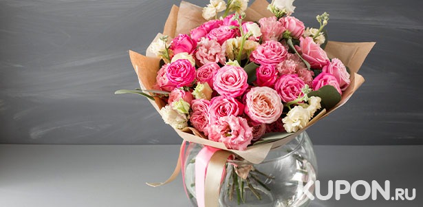 Букеты из тюльпанов, голландских и кустовых роз, цветы в шляпной коробке и композиции в коробках в виде сердца от компании TedFlowers. **Скидка 50%**
