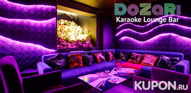 Скидка до 50% на напитки и любые блюда из меню в lounge karaoke bar DoZaRi + бесплатное караоке!