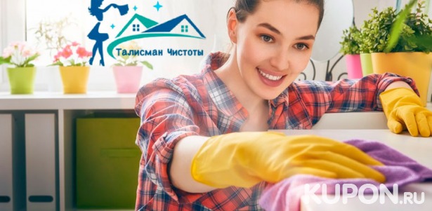 Уборка помещения, мытье окон и дезинсекция от клининговой компании «Талисман чистоты» со скидкой до 60%