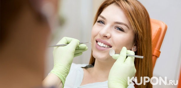 УЗ-чистка с чисткой Air Flow, отбеливание Amazing White, лечение молочных зубов, удаление зуба, фиксация скайса в стоматологическом центре «УниДент». **Скидка до 86%**