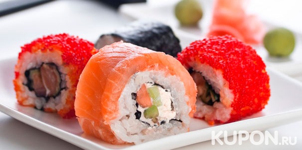 Сеты на выбор от ресторана доставки Sushi: классические, теплые и сложные роллы. Скидка 50%